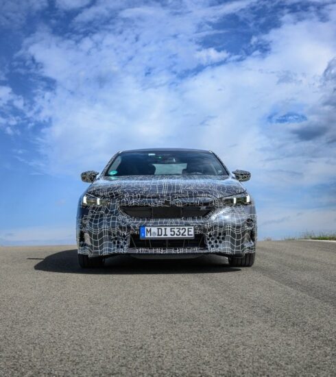 The BMW i5 in dynamic testing