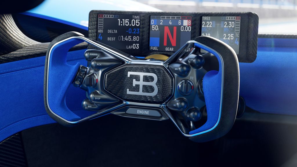 Bugatti unveils the cockpit of the Bugatti Bolide reserved for the circuit